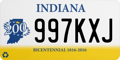 IN license plate 997KXJ