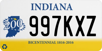 IN license plate 997KXZ