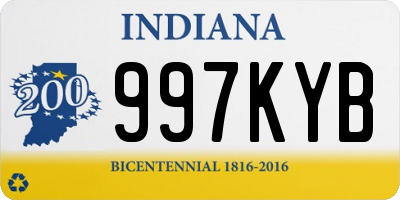 IN license plate 997KYB