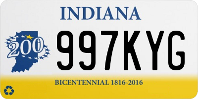 IN license plate 997KYG