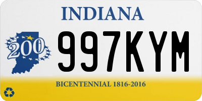 IN license plate 997KYM