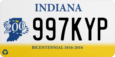 IN license plate 997KYP