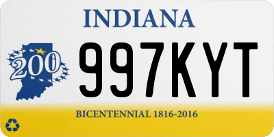 IN license plate 997KYT