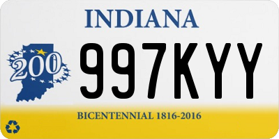 IN license plate 997KYY