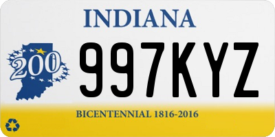 IN license plate 997KYZ