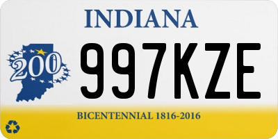 IN license plate 997KZE