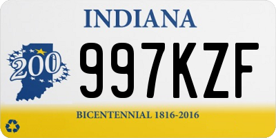 IN license plate 997KZF