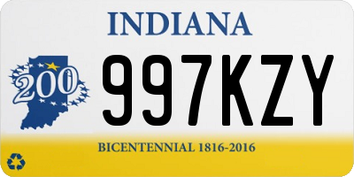 IN license plate 997KZY