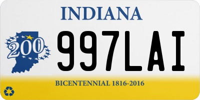 IN license plate 997LAI