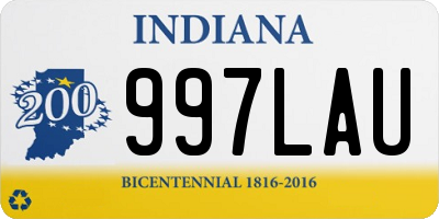 IN license plate 997LAU