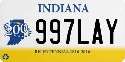 IN license plate 997LAY