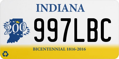 IN license plate 997LBC