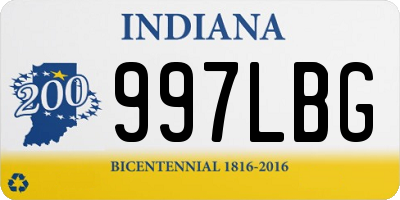 IN license plate 997LBG