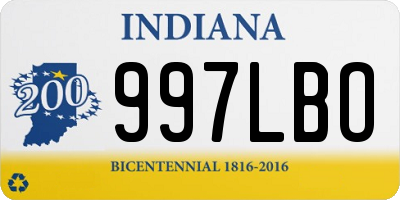 IN license plate 997LBO