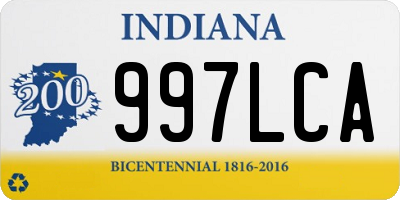 IN license plate 997LCA