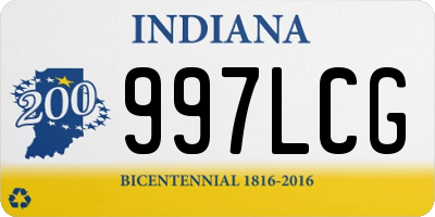 IN license plate 997LCG