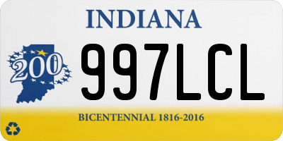 IN license plate 997LCL