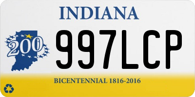 IN license plate 997LCP