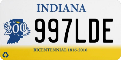 IN license plate 997LDE