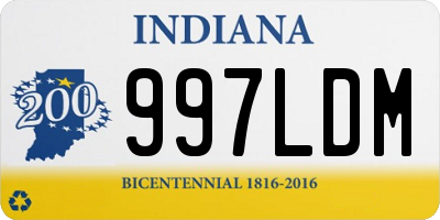 IN license plate 997LDM