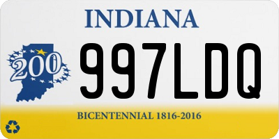 IN license plate 997LDQ