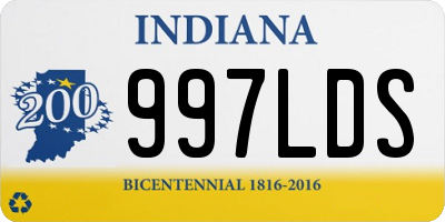 IN license plate 997LDS