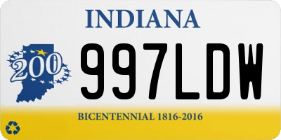 IN license plate 997LDW