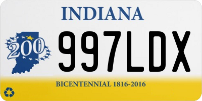 IN license plate 997LDX