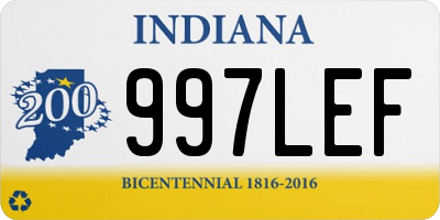 IN license plate 997LEF