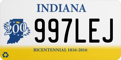 IN license plate 997LEJ