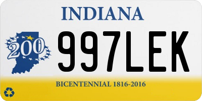 IN license plate 997LEK