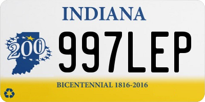 IN license plate 997LEP