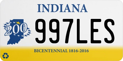 IN license plate 997LES