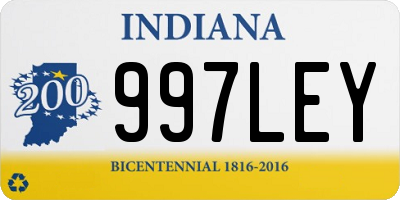 IN license plate 997LEY