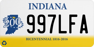 IN license plate 997LFA