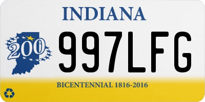 IN license plate 997LFG