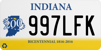 IN license plate 997LFK