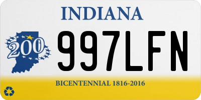 IN license plate 997LFN