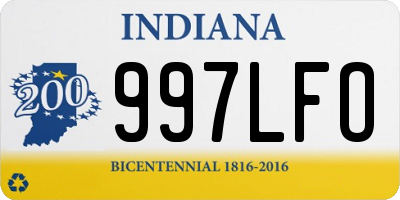 IN license plate 997LFO