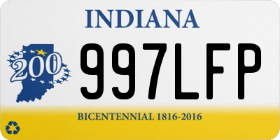 IN license plate 997LFP