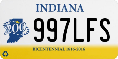 IN license plate 997LFS