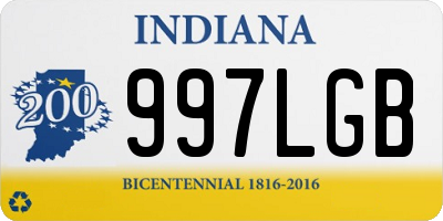 IN license plate 997LGB
