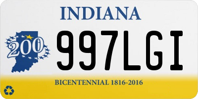 IN license plate 997LGI