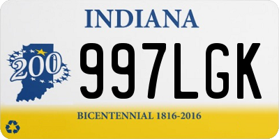 IN license plate 997LGK