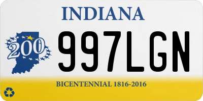 IN license plate 997LGN