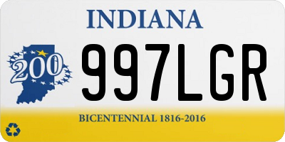 IN license plate 997LGR