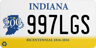 IN license plate 997LGS