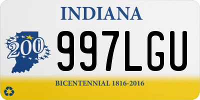 IN license plate 997LGU