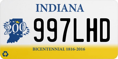 IN license plate 997LHD