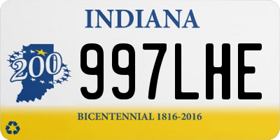 IN license plate 997LHE